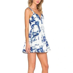 New! StyleStalker Dark Surf Print Dress/Blue & White, 16831
